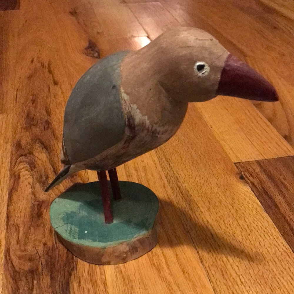Vintage hand carved bird